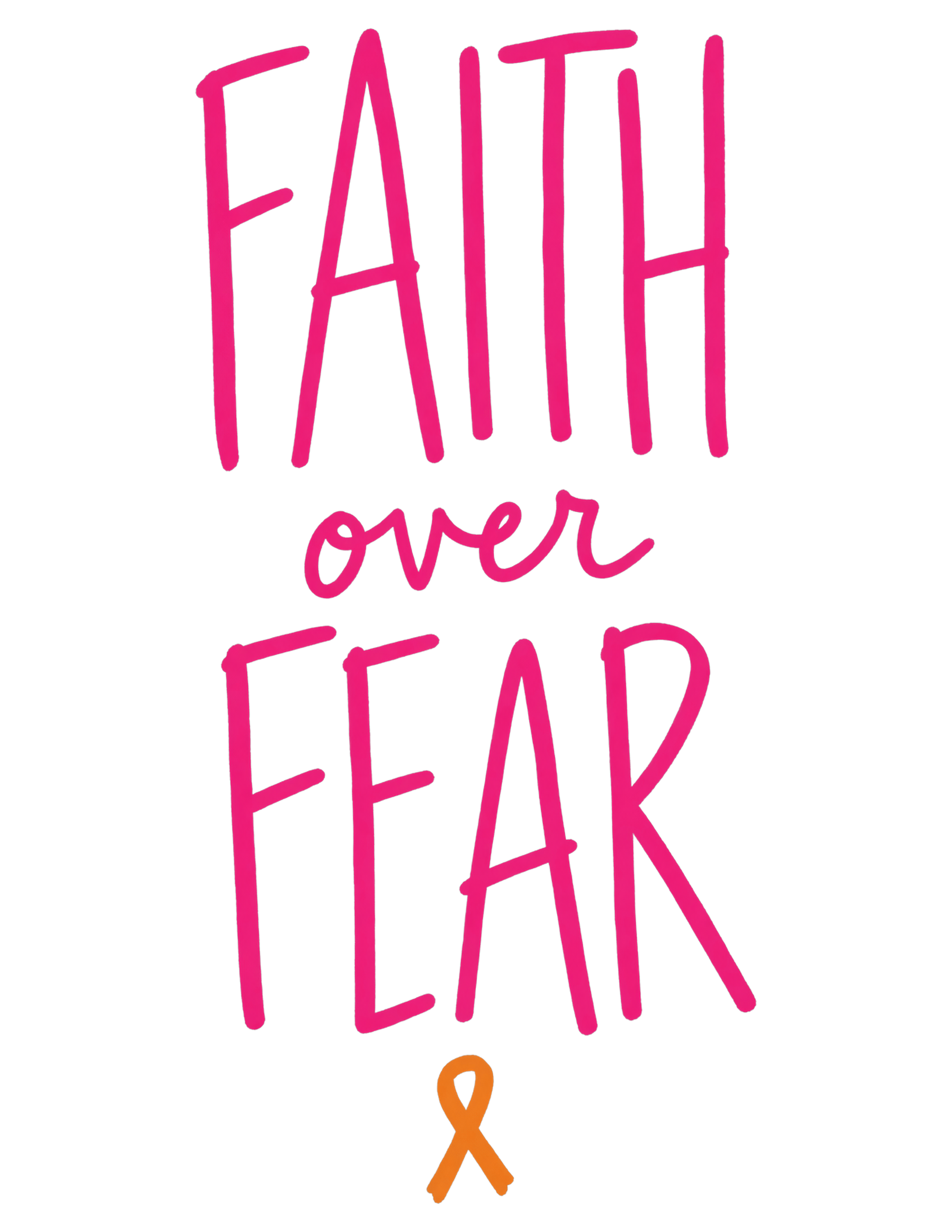 Print File 8.5x11 - Faith Over Fear Hand Lettered