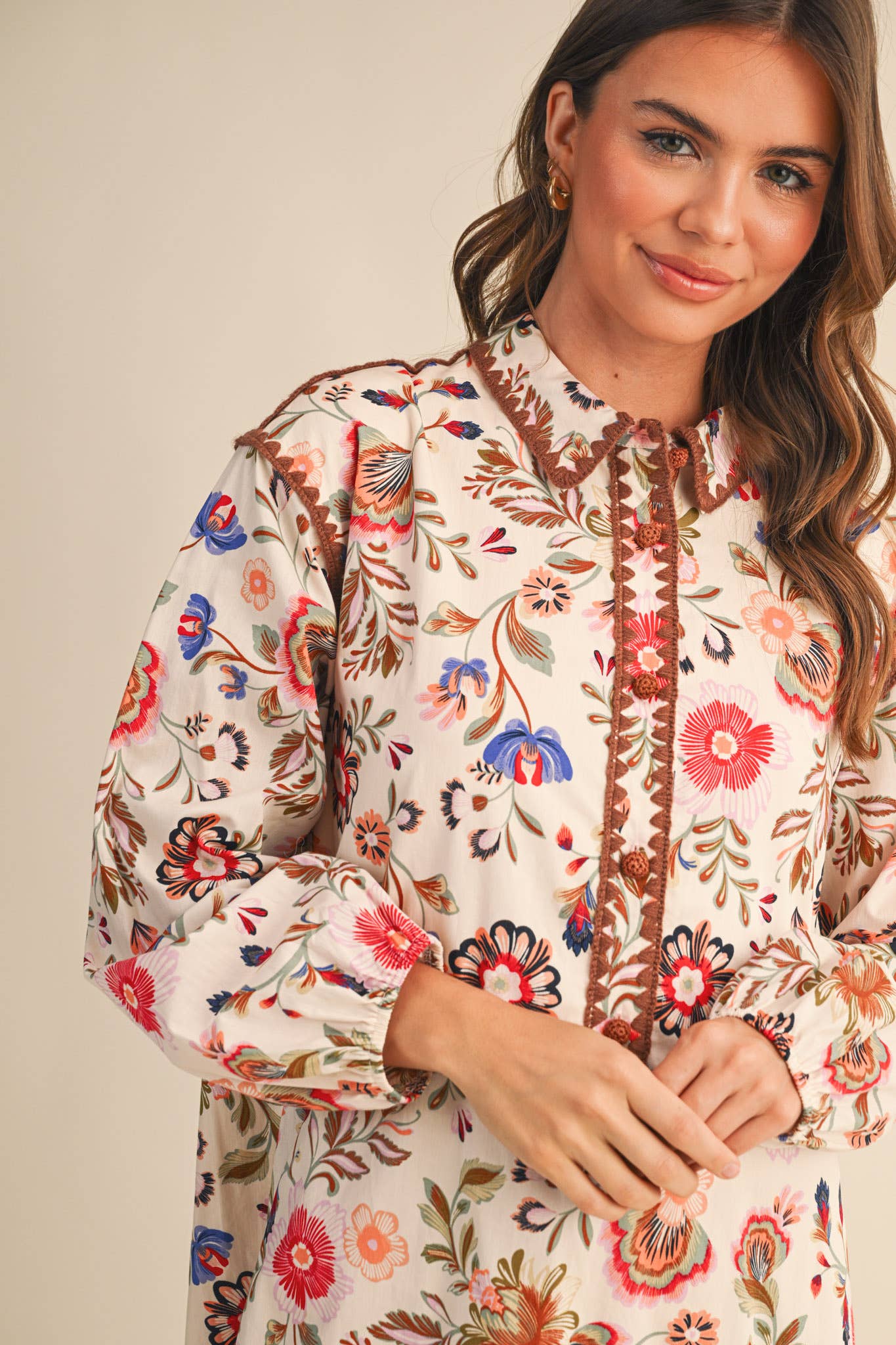 Exclusive Print Blanket Mini Dress