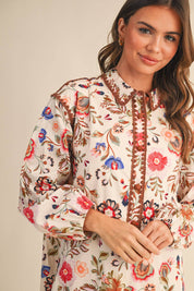 Exclusive Print Blanket Mini Dress