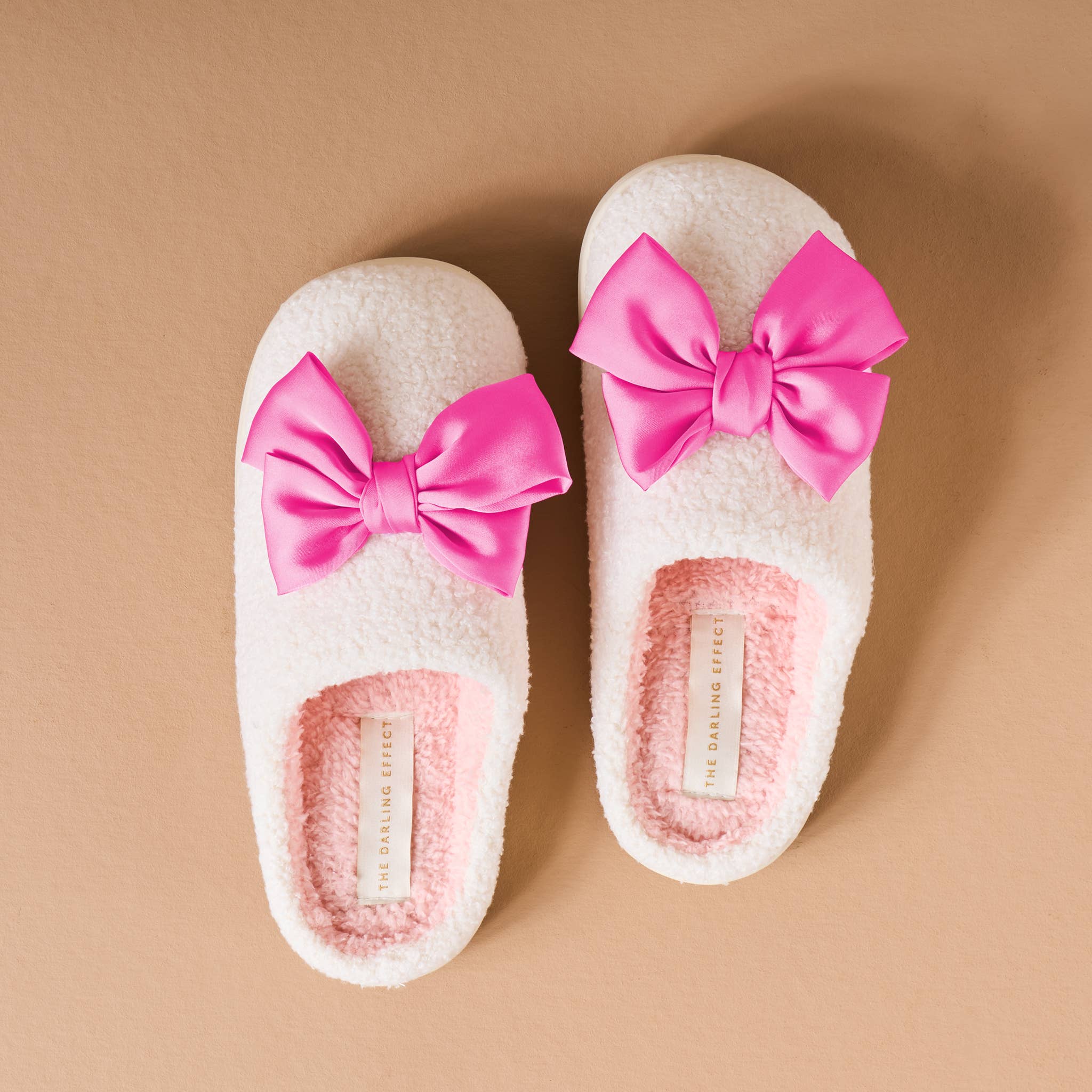 Fuzzy Slippers-Betty Bow Hot Pink
