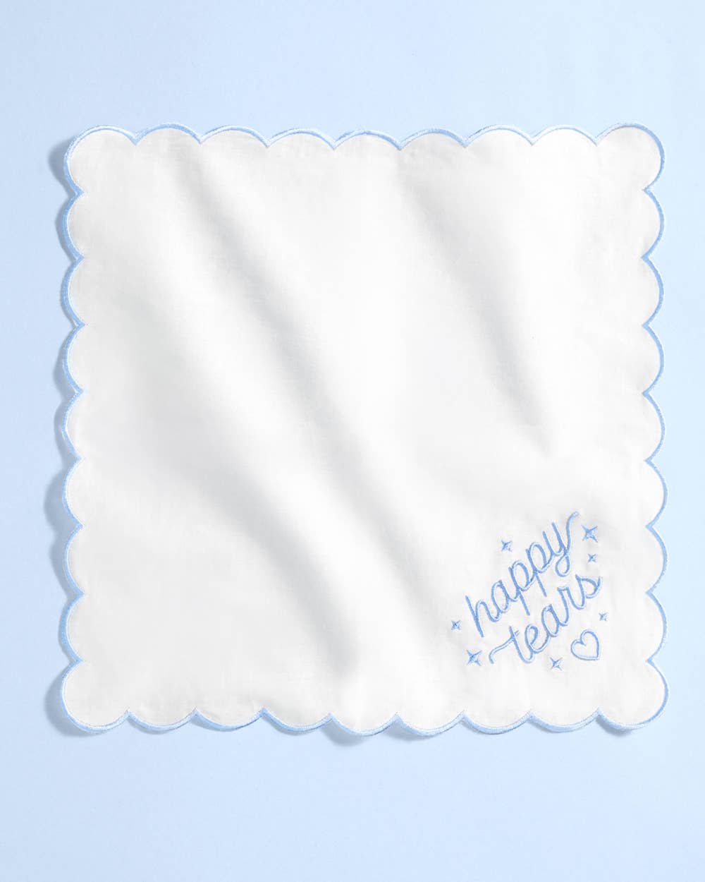 White Happy Tears Handkerchief
