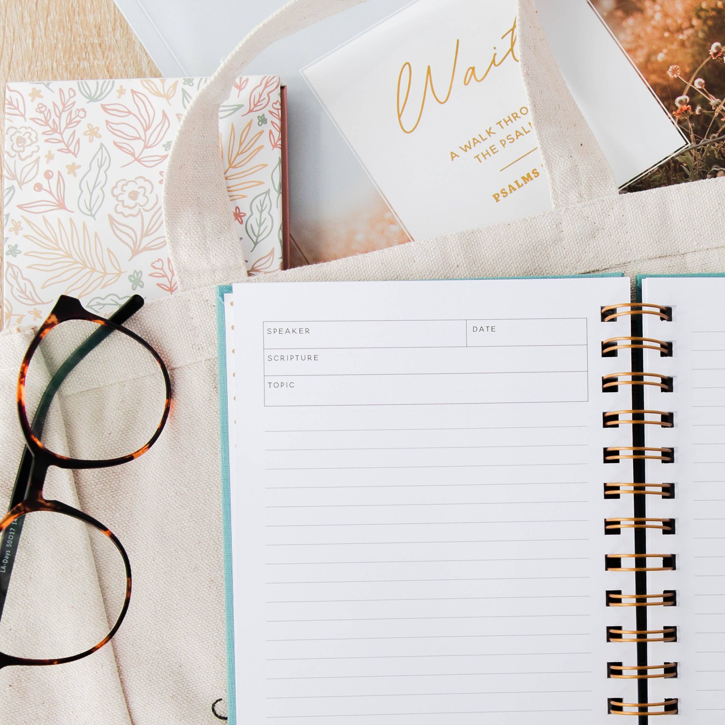 Teal Sermon Notes Journal