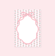 Pink Flower Ribbon Notepad