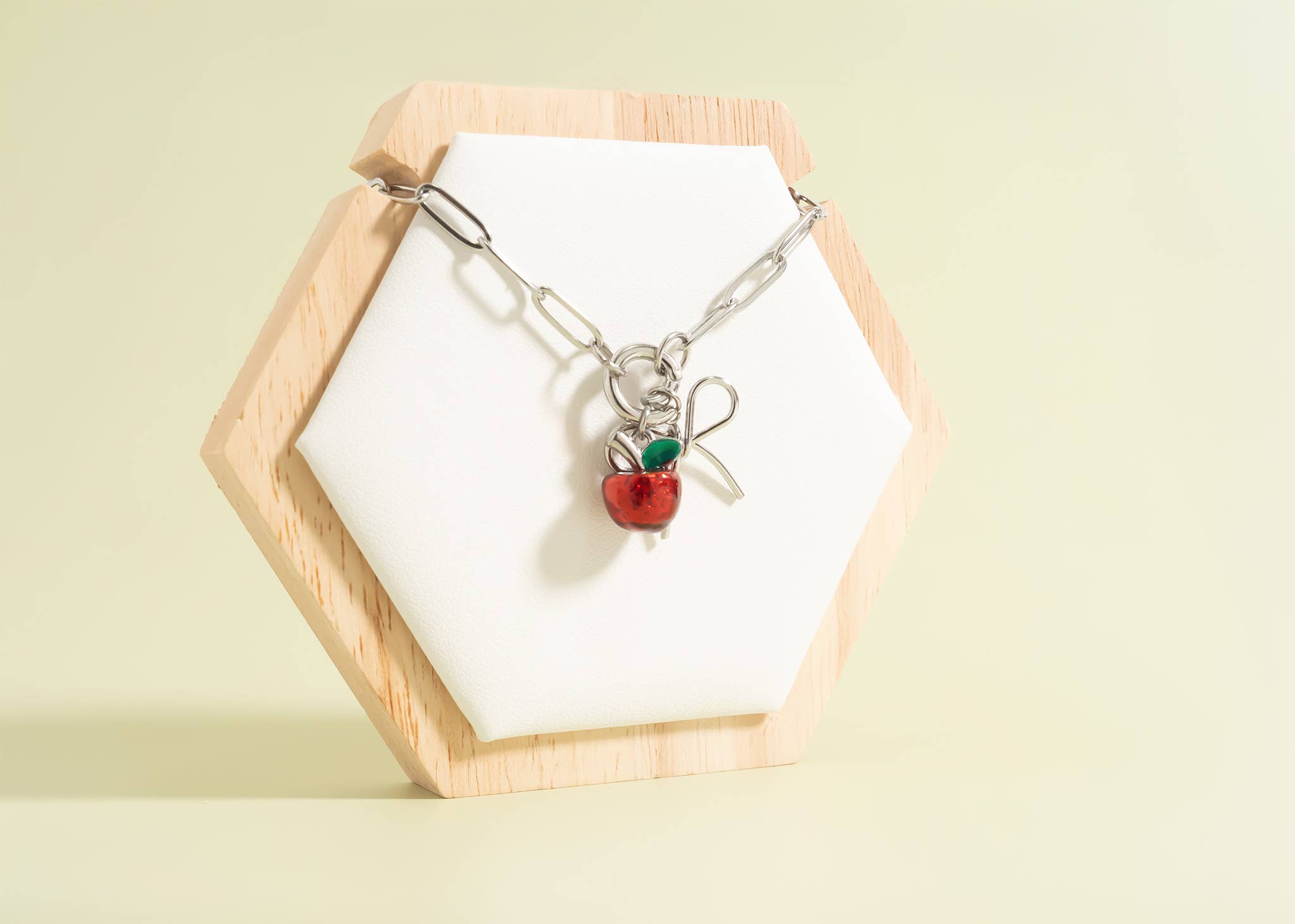 Stainless Steel Paperclip Carabiner Charm Holder Necklace