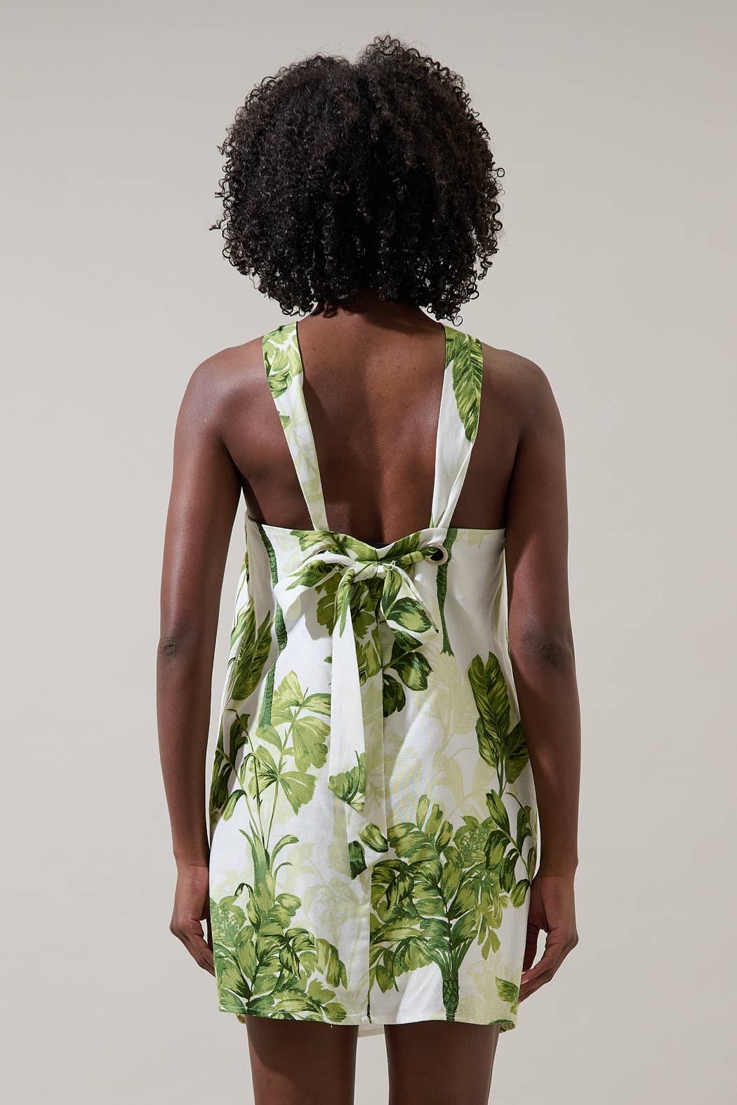 Palmet Tropical Amory Halter Mini Dress