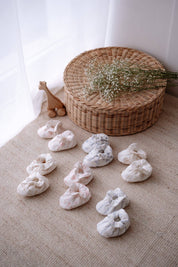 Blue Booties Toile De Jouy