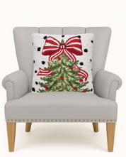 White Polka Tree Hook Pillow