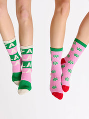 GREEN FA LA LA SOCKS