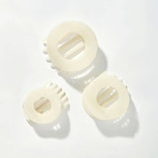 Flat Circle Hair Clip | Medium | Coconut White