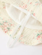 Muslin Summer Floral Smocked Romper & Hat