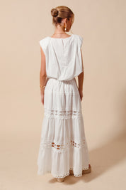 Sleeveless Crop Bubble Top & Skirt Set