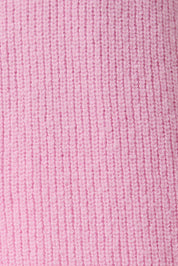 Pink Shortsleeve Ribbed Sweater Cardigan