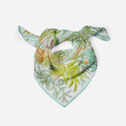 Green Satin Square Scarf