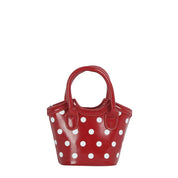 Polka Dot Patent Mini Bucket Tote