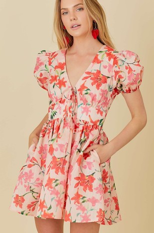 Floral Flare Mini Dress