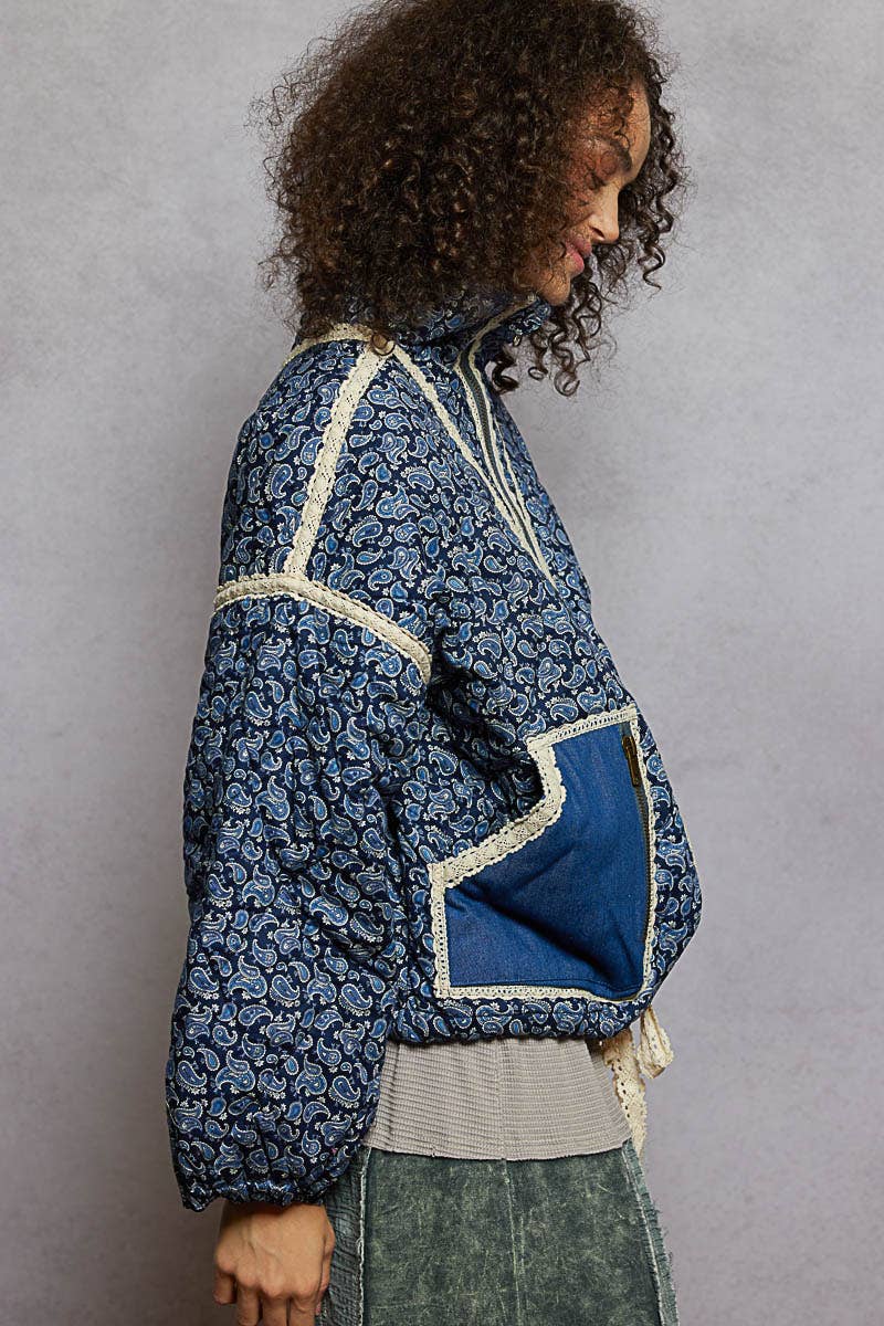 Blue Paisley Reversible Jacket