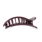 Flat Round Hair Clip | Large | Burgundy Bliss showing bendable teeth for a secure yet gentle hold