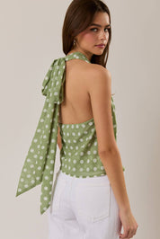 Green Polka Dot Top