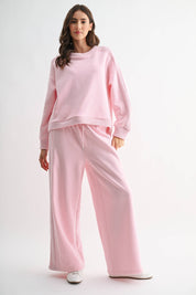 Pink Knit Oversized Set