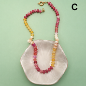 Natural Stone Color Mixed Necklace