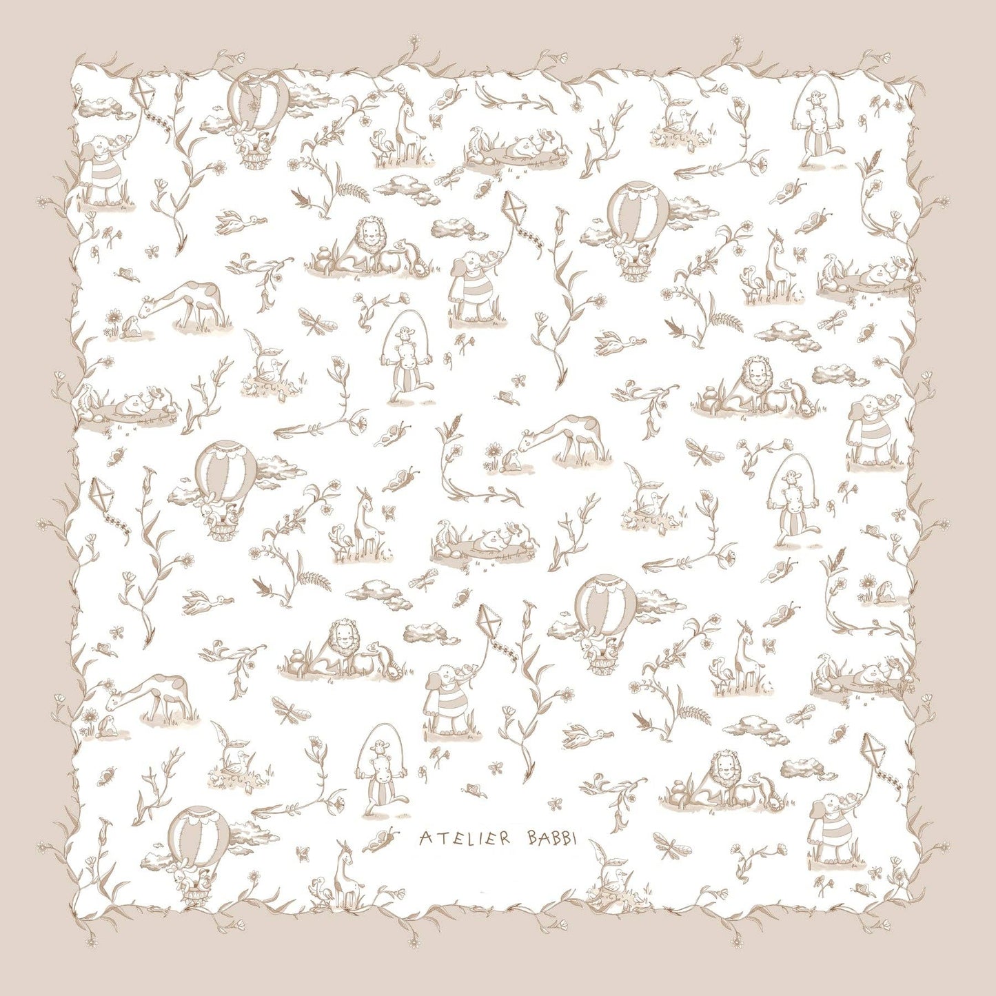 Beige Muslin Baby Blanket