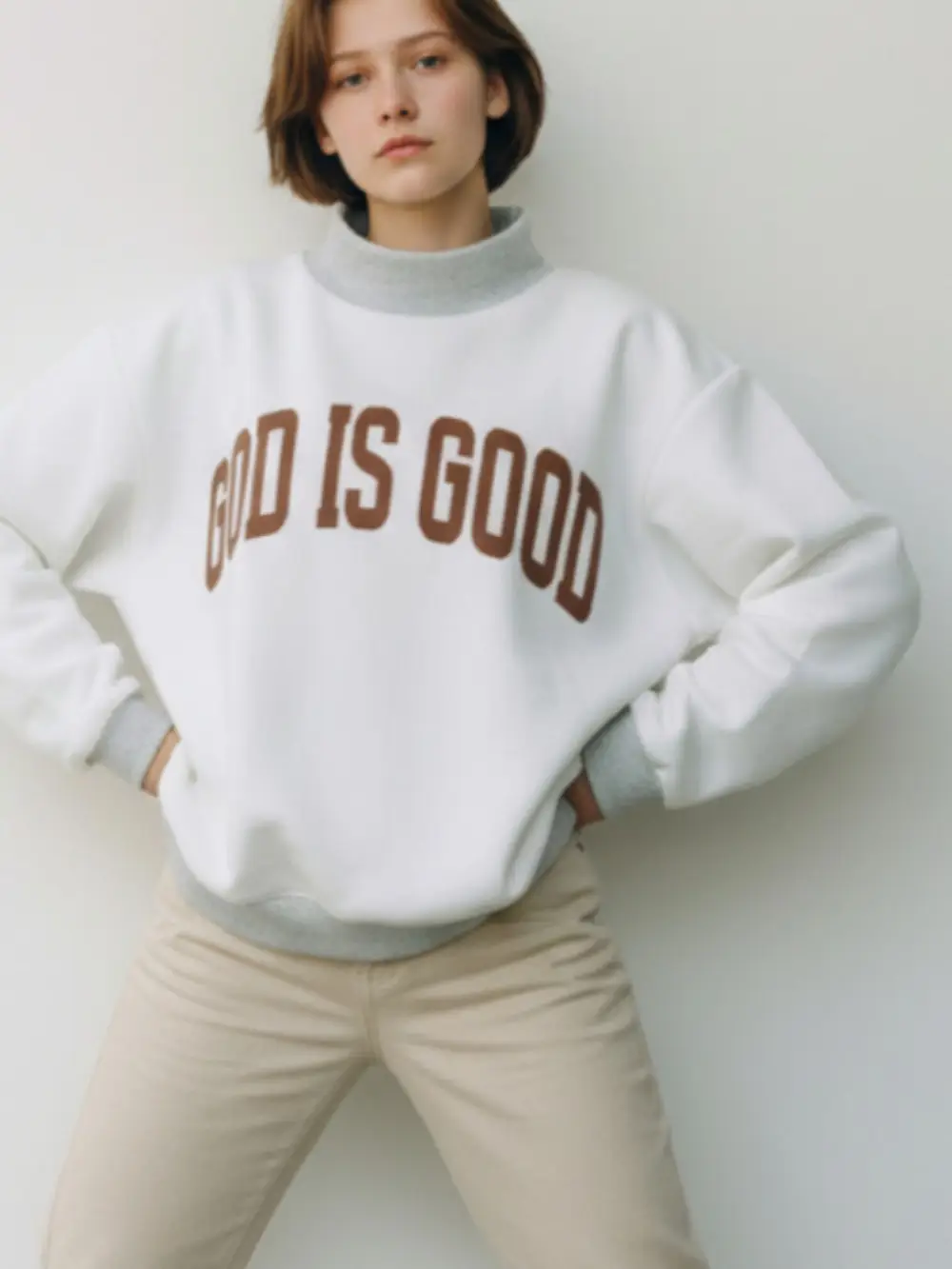 Pink Jesus & God Is Good Mockneck