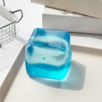 Blue Translucent Cube Squishy