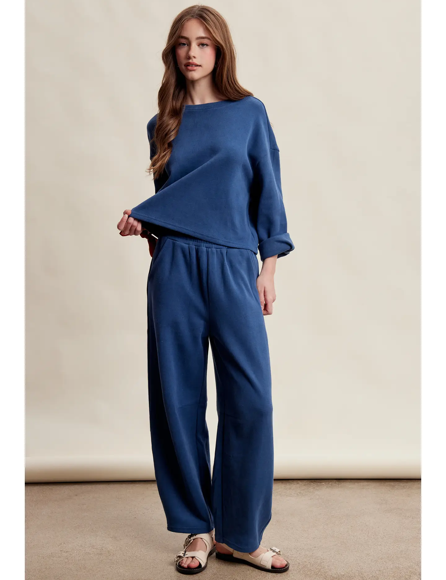 Blue Lounge Set — color: blue and two piece set