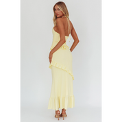 Yellow Crinkle Maxi Dress