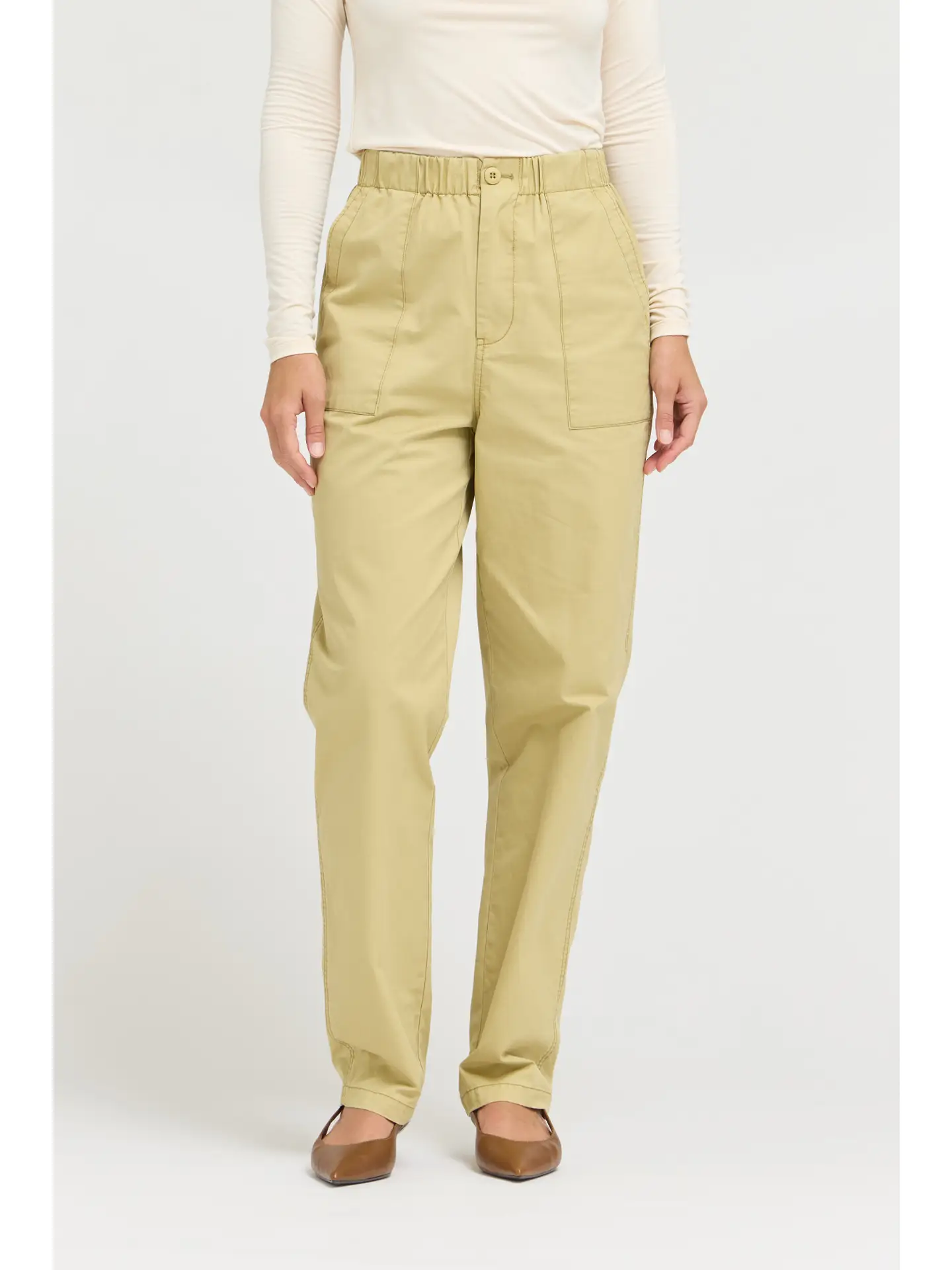Cotton Front Pocket Pants