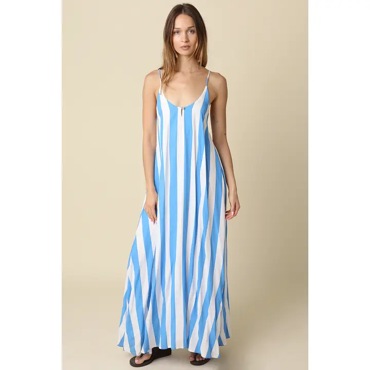 Blue Stripe Open Back Maxi Dress – Ninety Nine Boutique Blue Stripe Open Back Maxi Dress – Ninety Nine Boutique