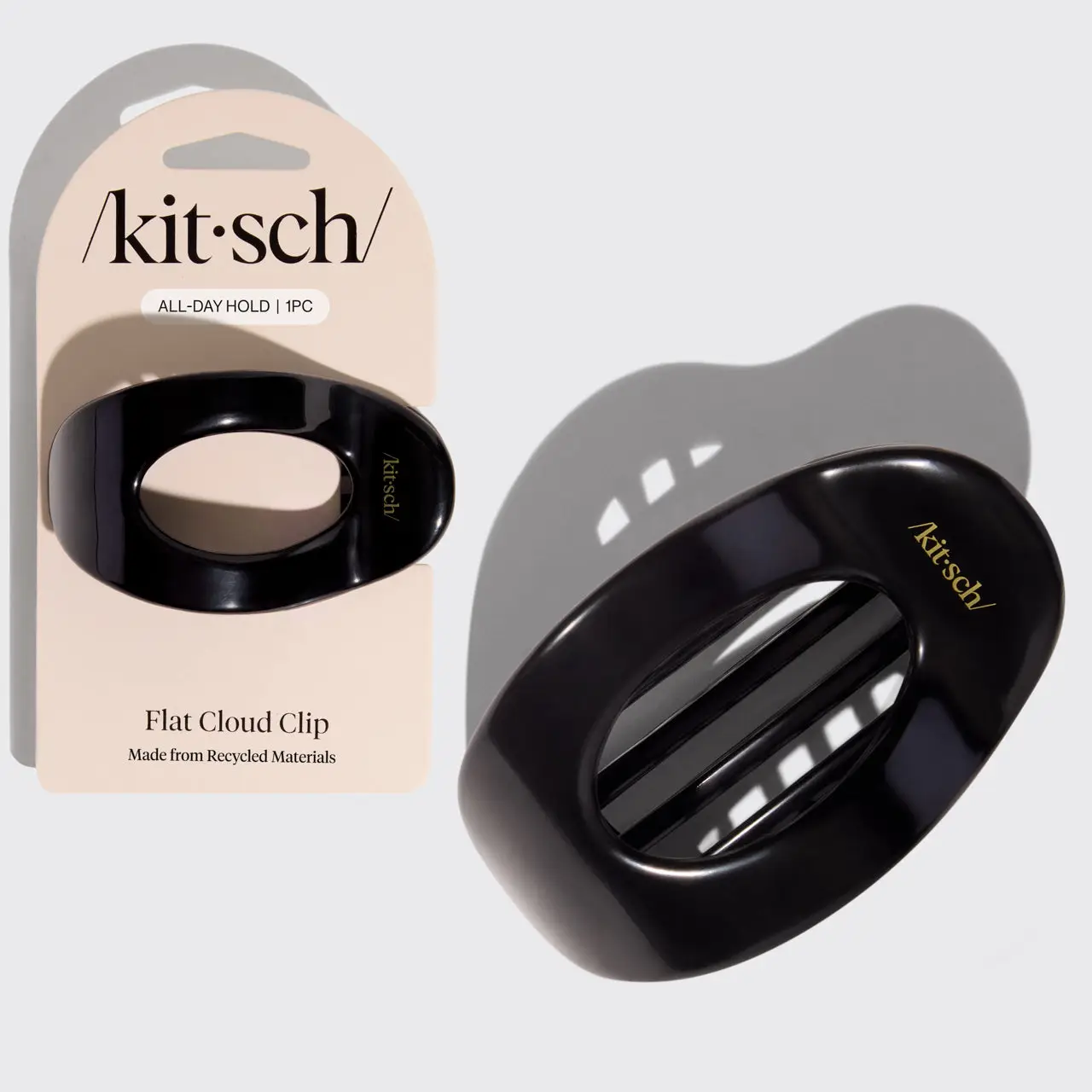 Black Flat Cloud Clip - Medium