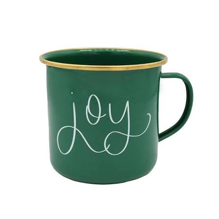 Joy Green Coffee Mug at Ninety Nine Boutique