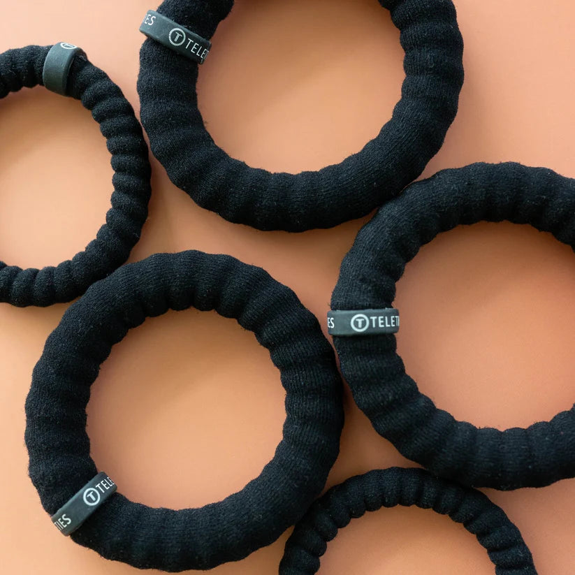 Jet Black | Large Nylon Hair Ties