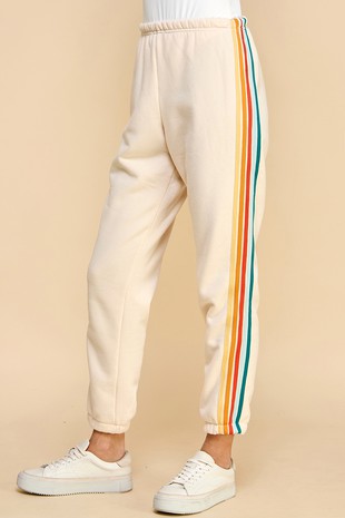 Multi Color Striped Joggers