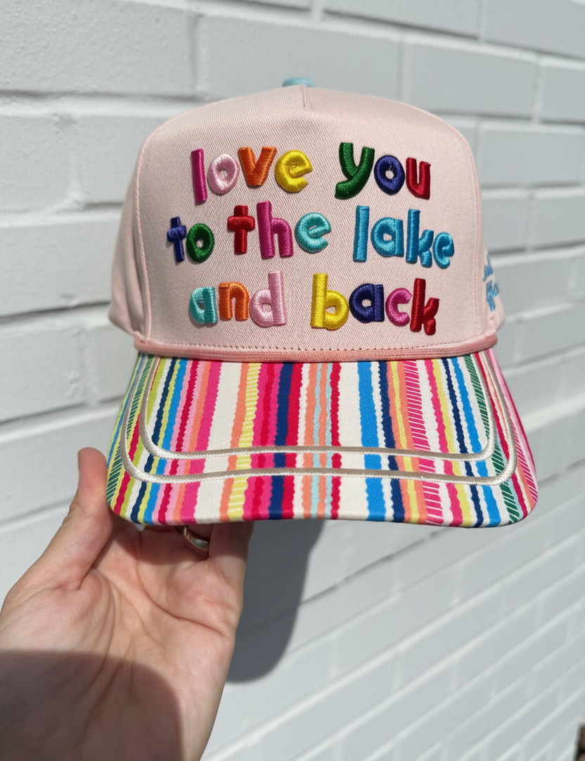 Light Pink Love You To The Lake & Back Trucker Hat