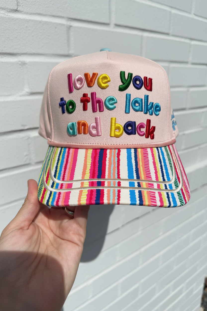 Light Pink Love You To The Lake & Back Trucker Hat