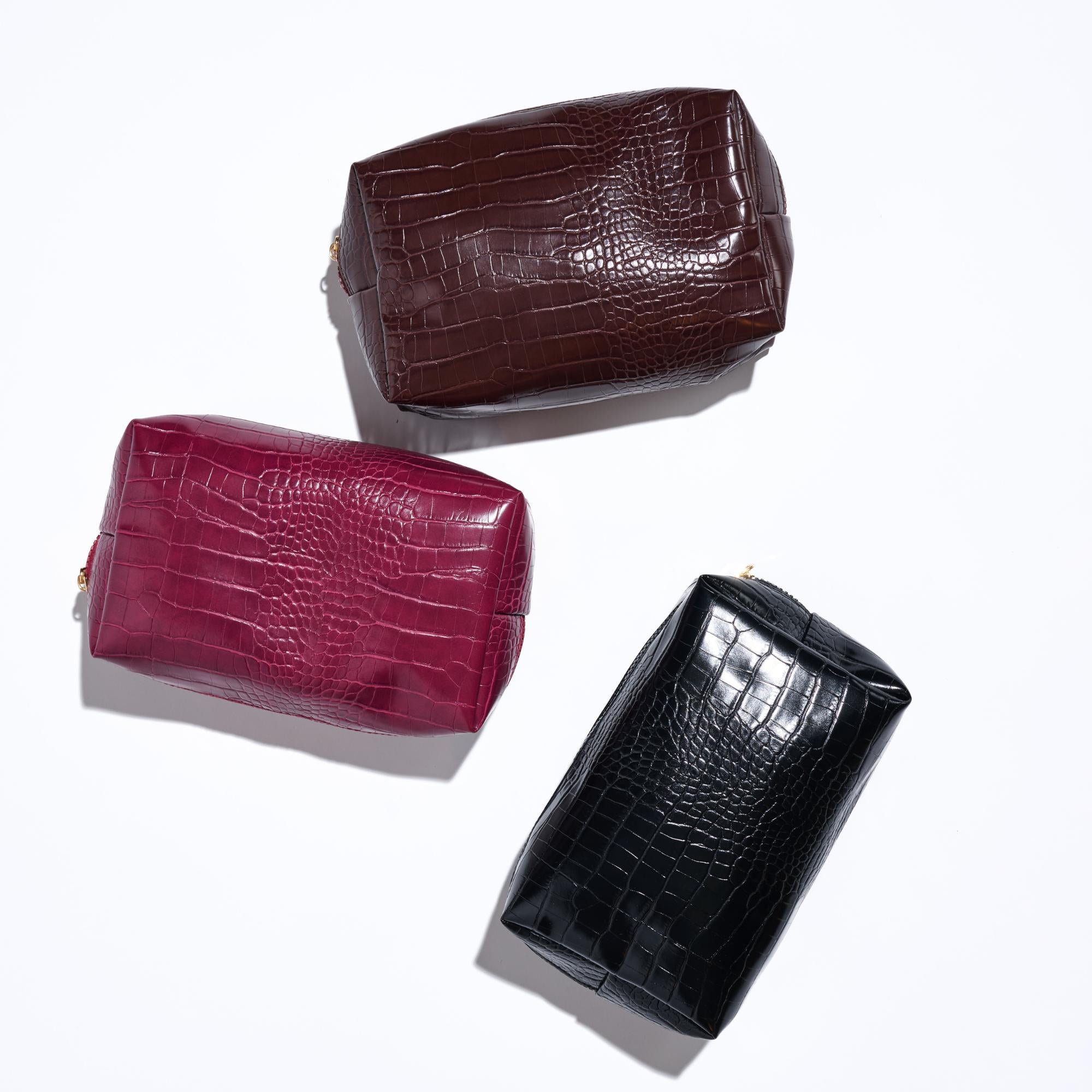 Red Croc Cosmetic Pouch