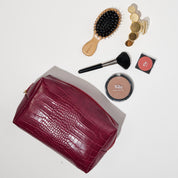 Red Croc Cosmetic Pouch