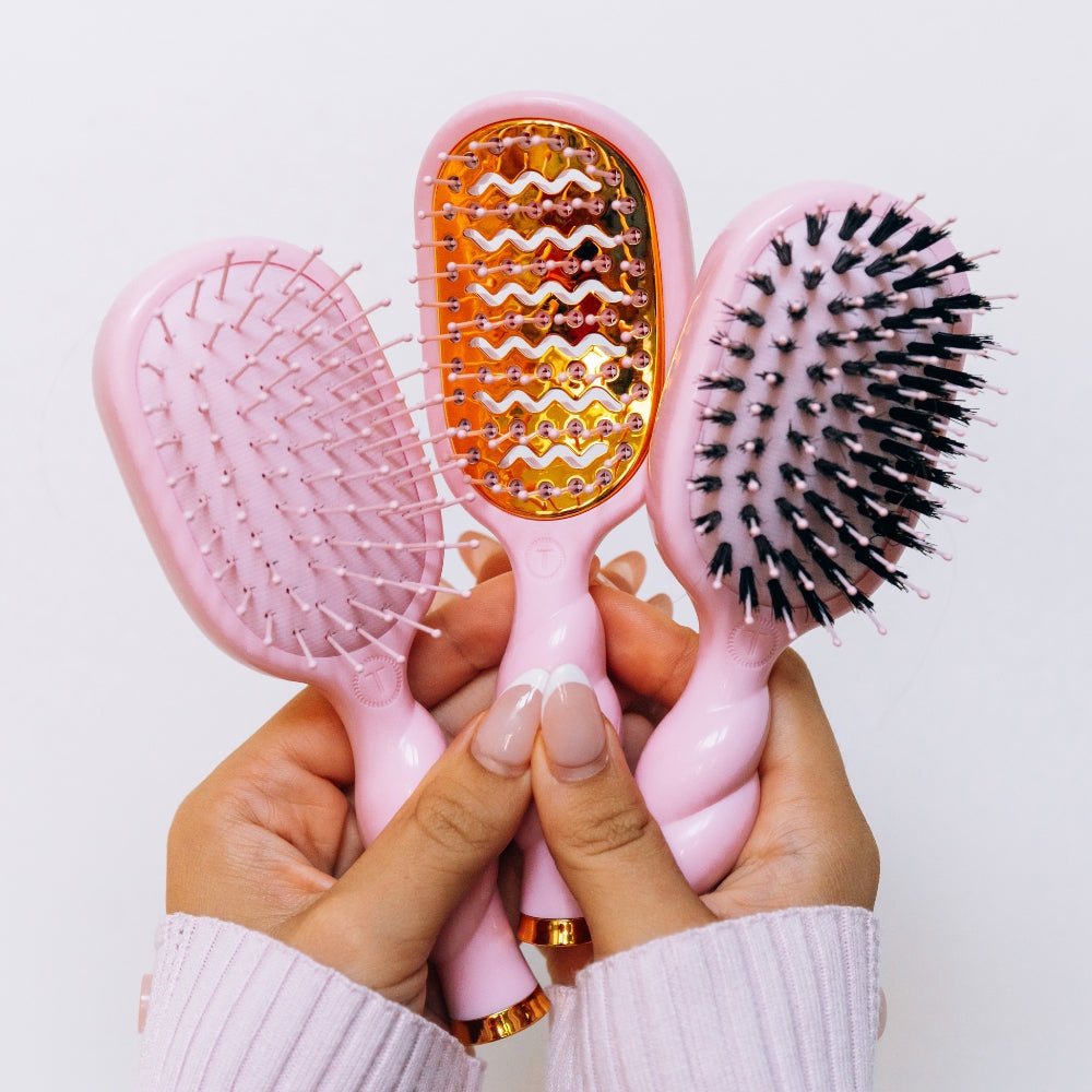 Boar Bristle Hair Brush | Mini | Bubblegum Pink