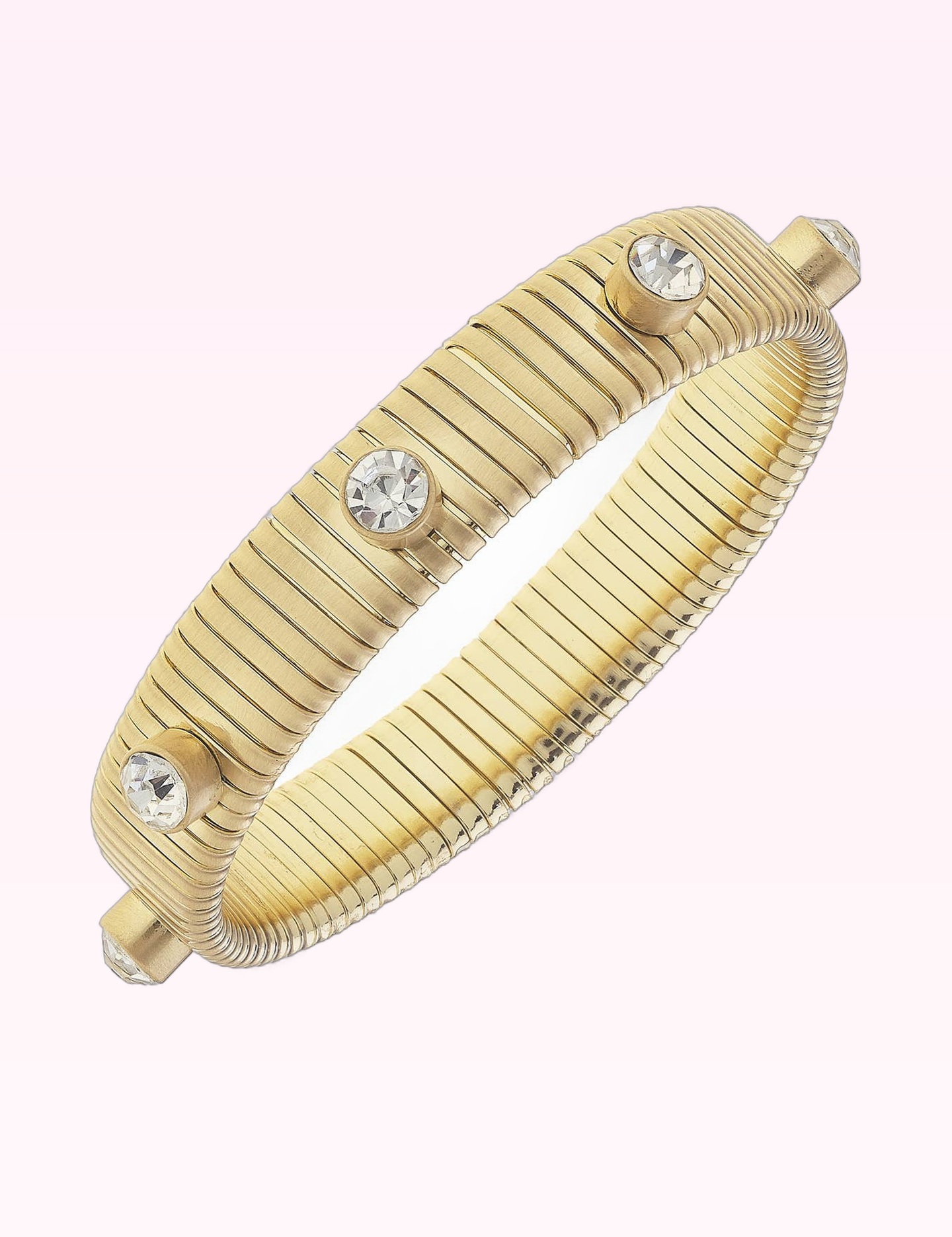 Ninety Nine Boutique super-pale pink accessory product photo: Winston Rhinestone Watchband Bangle (September 30, 2026)