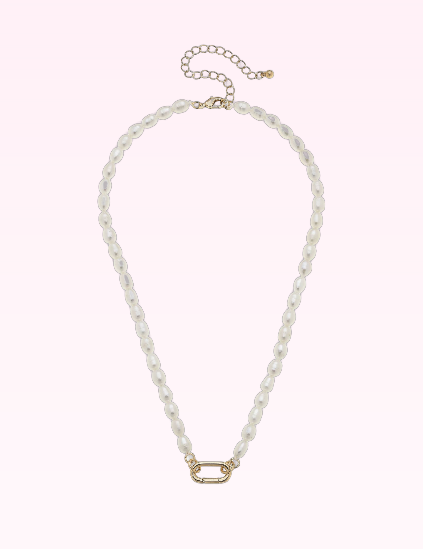 Ninety Nine Boutique super-pale pink accessory product photo: Piper Freshwater Pearl Charm Necklace Base in Ivory (September 30, 2026)