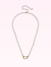 Ninety Nine Boutique super-pale pink accessory product photo: Piper Freshwater Pearl Charm Necklace Base in Ivory (September 30, 2026)