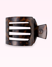 Ninety Nine Boutique super-pale pink accessory product photo: Flat Square Hair Clip | Large | Tortoise (September 30, 2026)