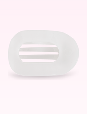 Ninety Nine Boutique super-pale pink accessory product photo: Flat Round Hair Clip | Medium | Coconut White (September 30, 2026)