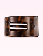 Ninety Nine Boutique super-pale pink accessory product photo: Flat Rectangle Hair Clip | Medium | Tortoise (September 30, 2026)