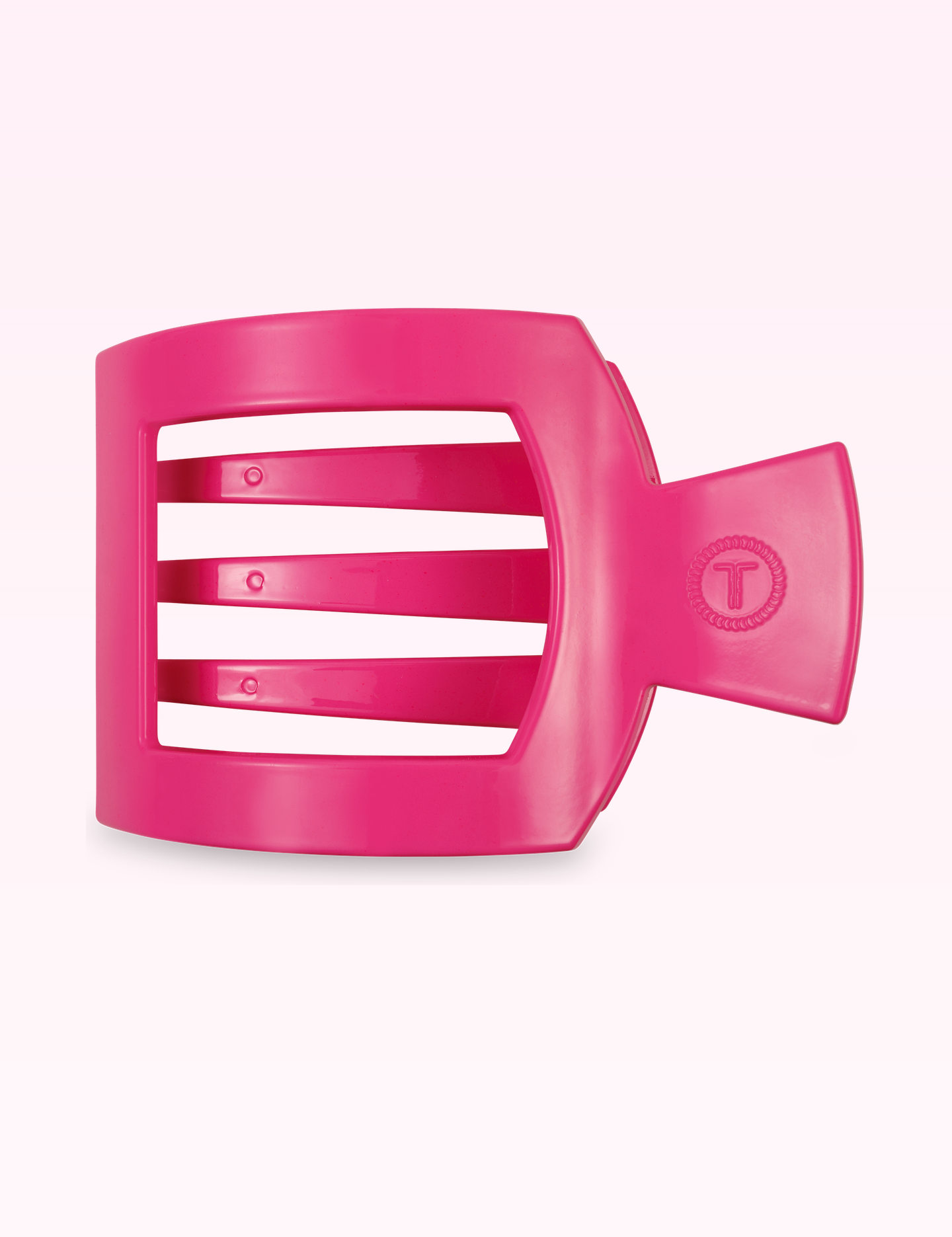 Ninety Nine Boutique super-pale pink accessory product photo: Flat Square Hair Clip | Large | Tropical Punch (September 30, 2026)
