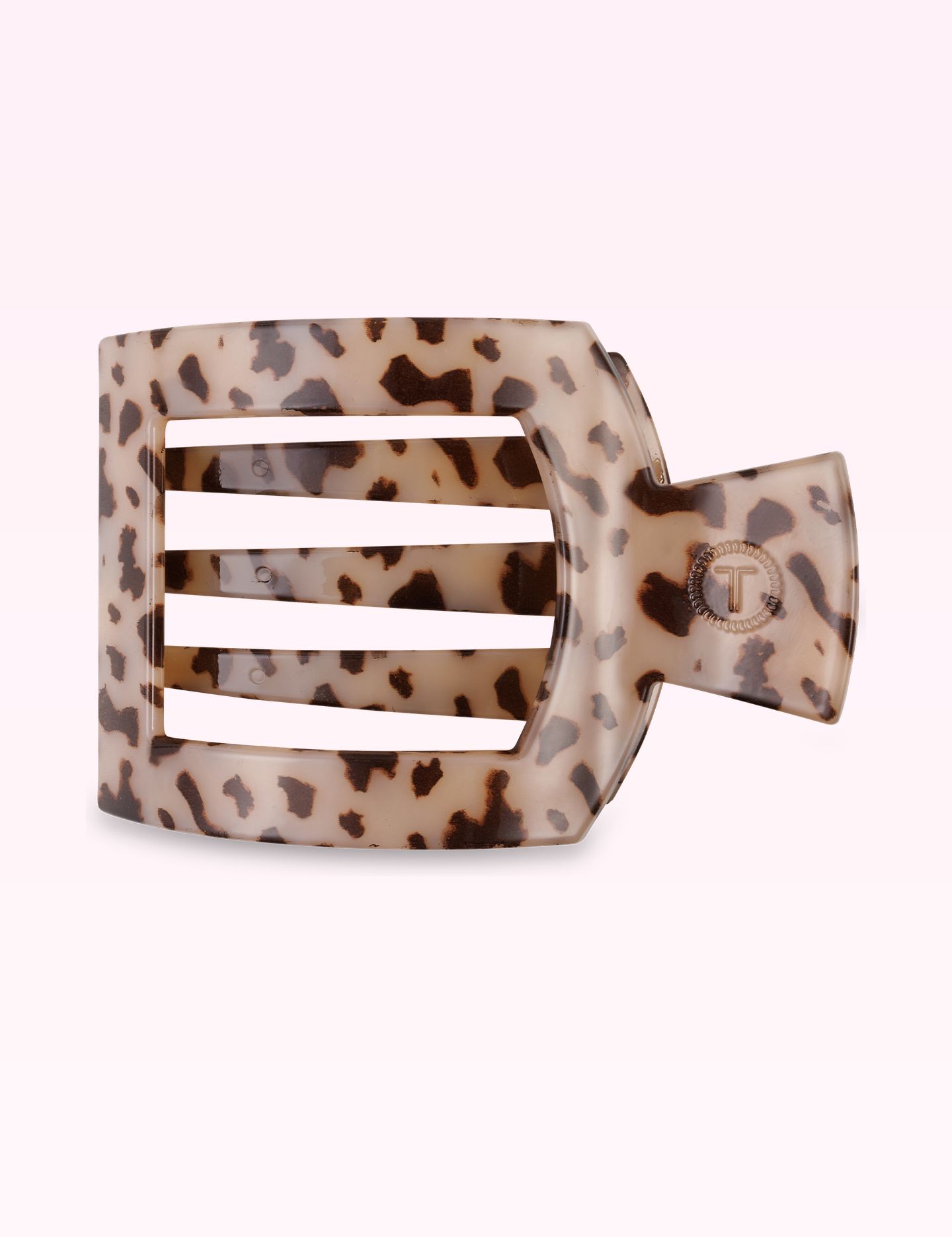 Ninety Nine Boutique super-pale pink accessory product photo: Flat Square Hair Clip | Medium | Blonde Tortoise (September 30, 2026)