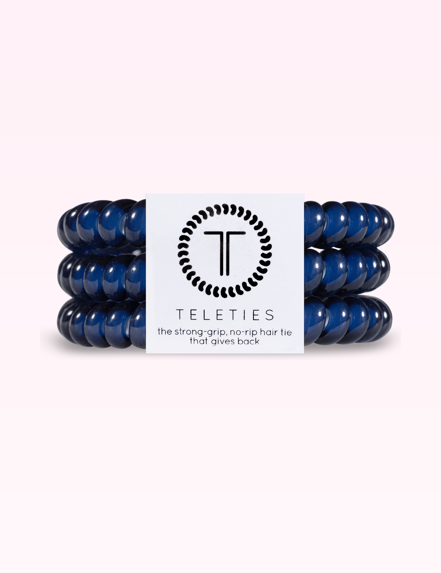 Ninety Nine Boutique super-pale pink accessory product photo: Spiral Hair Coils | Small | Nantucket Navy (September 30, 2026)