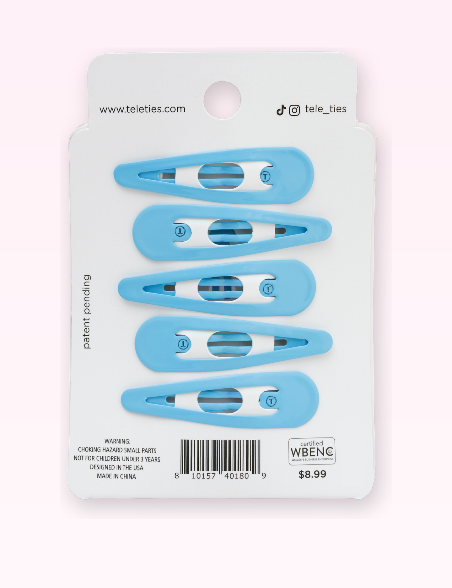 Ninety Nine Boutique super-pale pink accessory product photo: Snap Clip | 6 Count | Hampton Bay (September 30, 2026)